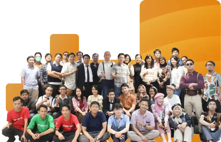 Ilustrasi tim Ezeelink sebagai penyedia layanan transaksi elektronik