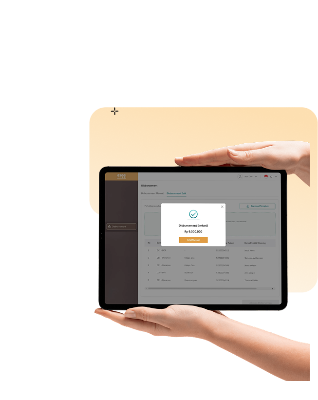 Dashboard Local Payout Ezeelink untuk memantau transaksi dan laporan