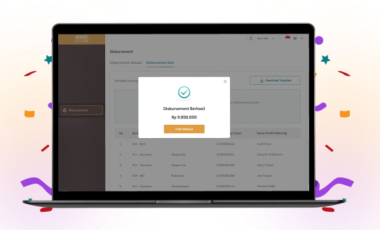 Pantau status pencairan Local Payout Ezeelink di dashboard merchant