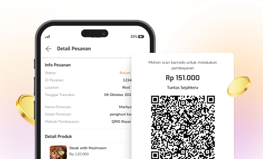 Pelanggan memilih produk dan membayar melalui QR di E-Katalog Ezeelink