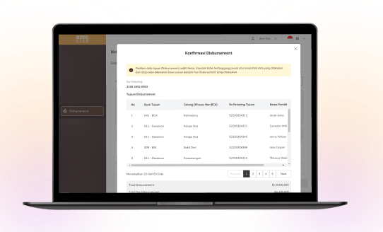 Pengaturan preferensi Local Payout Ezeelink di dashboard merchant