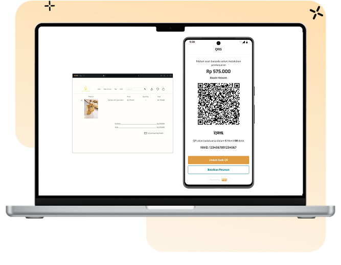 Plugin e-commerce Ezeelink terhubung dengan checkout dan QR pembayaran