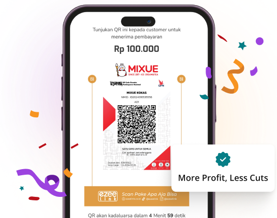 Ilustrasi MDR kompetitif untuk transaksi QRIS Ezeelink