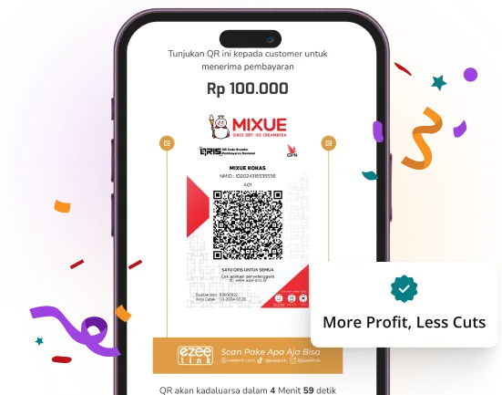 Ilustrasi MDR kompetitif untuk transaksi QRIS Ezeelink