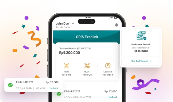 Tampilan transaksi WeChat Pay aktif di dashboard merchant Ezeelink