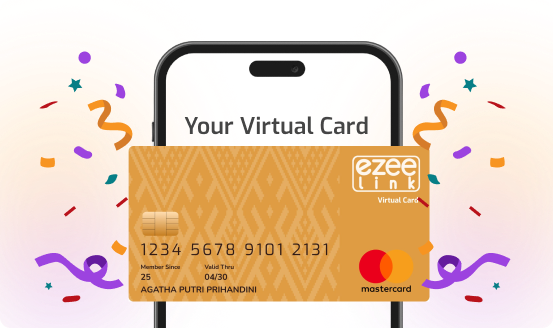 Virtual Card Ezeelink aktif dan siap digunakan untuk transaksi digital