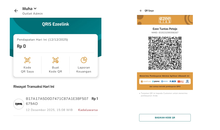 Contoh cetak QRIS Ezeelink agar mudah dipindai
