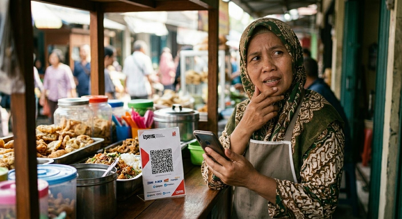 Ilustrasi ringkasan aturan QRIS dan MDR untuk merchant