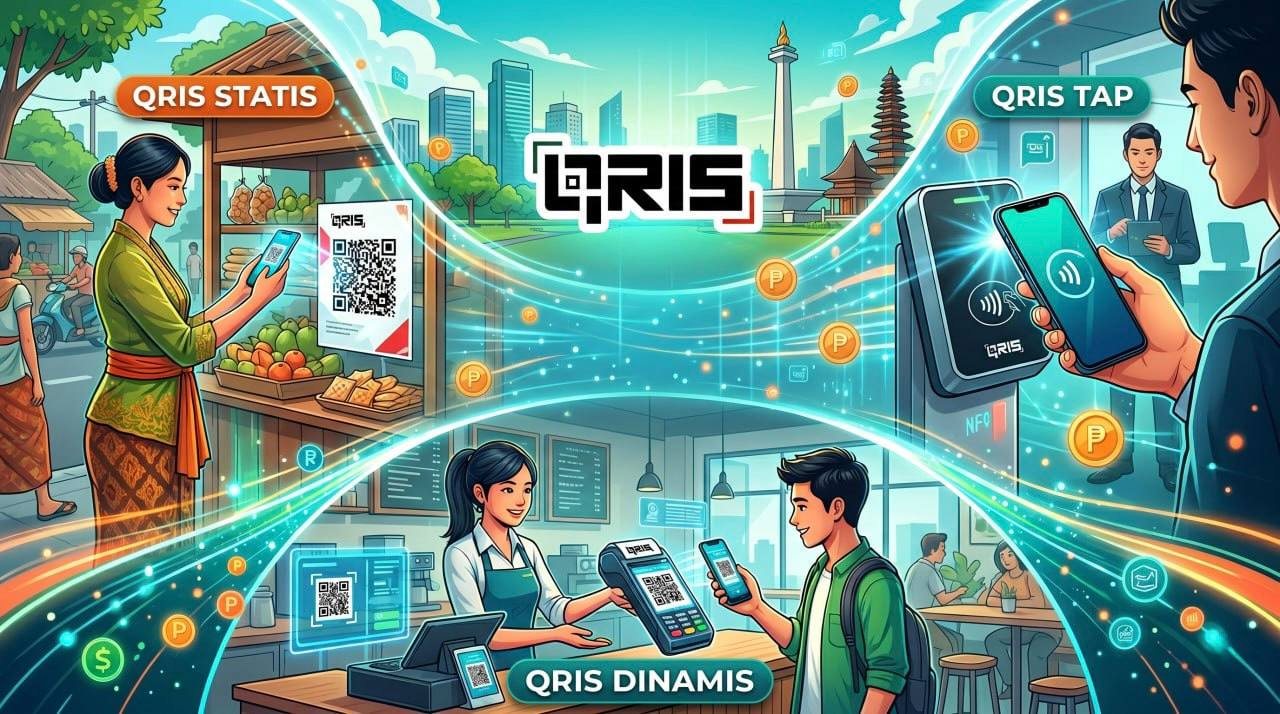 Ilustrasi jenis-jenis QRIS untuk kebutuhan bisnis
