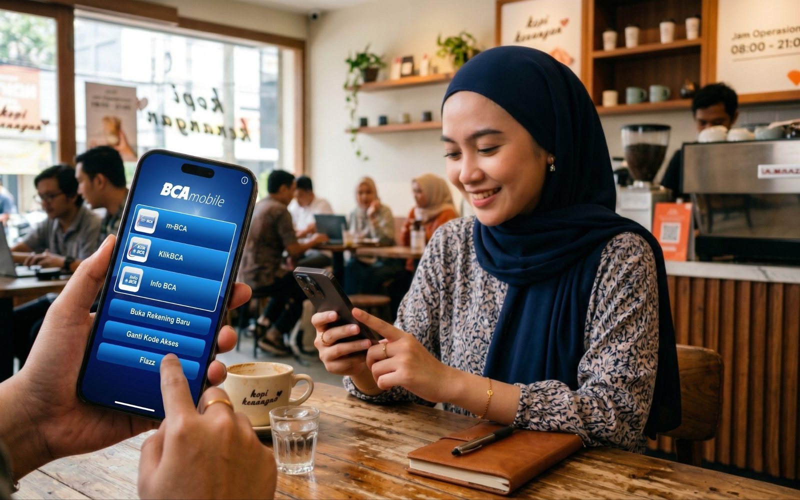 Ilustrasi mobile banking untuk operasional keuangan UMKM
