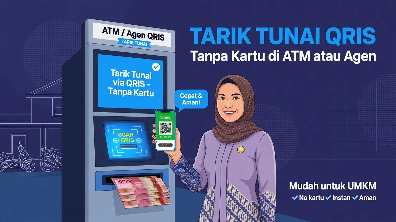 Keuntungan tarik tunai QRIS tanpa kartu di ATM atau agen — praktis dan aman