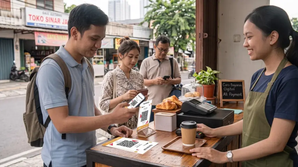 QRIS all payment — satu kode QR menerima pembayaran dari berbagai bank dan e-wallet