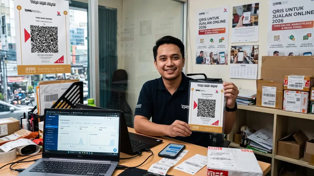 QRIS untuk jualan online — toko online, marketplace, dan media sosial 2026