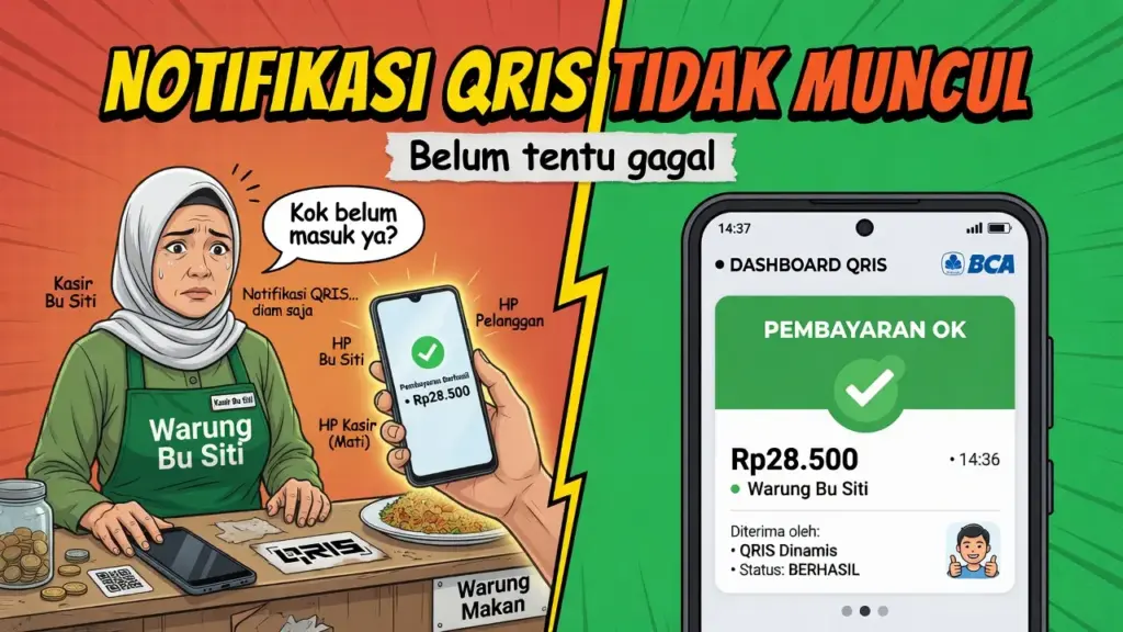 Kasir tidak dapat notifikasi QRIS sementara dashboard menampilkan pembayaran OK