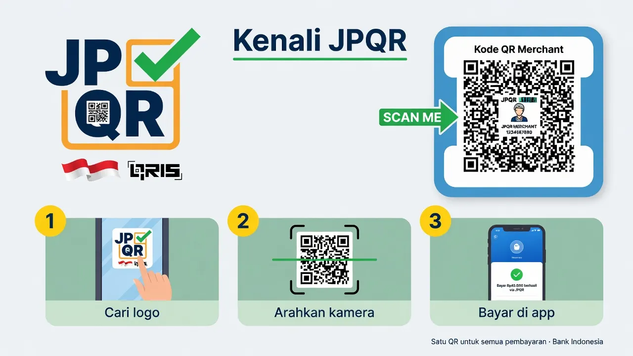 Mengenali logo JPQR dan langkah dasar pembayaran