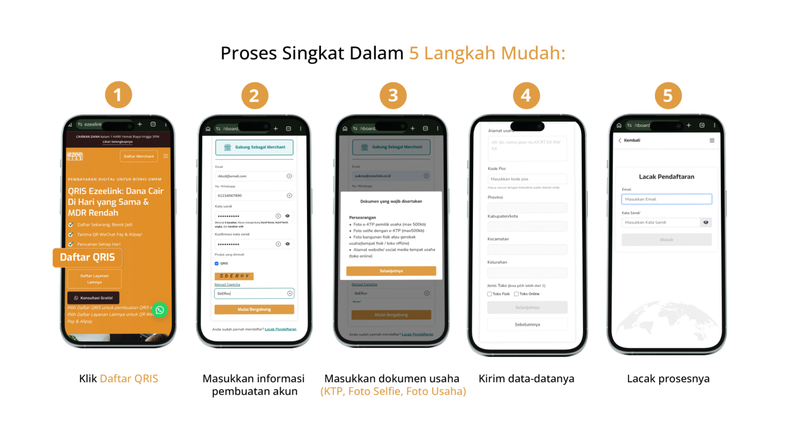 Langkah mudah dalam proses pendaftaran qris ezeelink