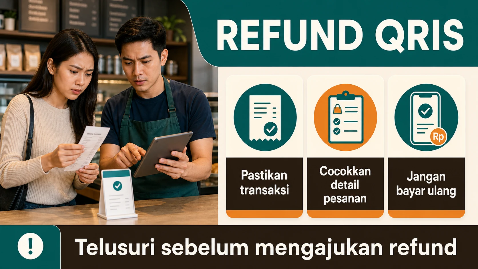 Perbedaan transaksi gagal, pending, reversal, refund, salah nominal, dan transaksi ganda.