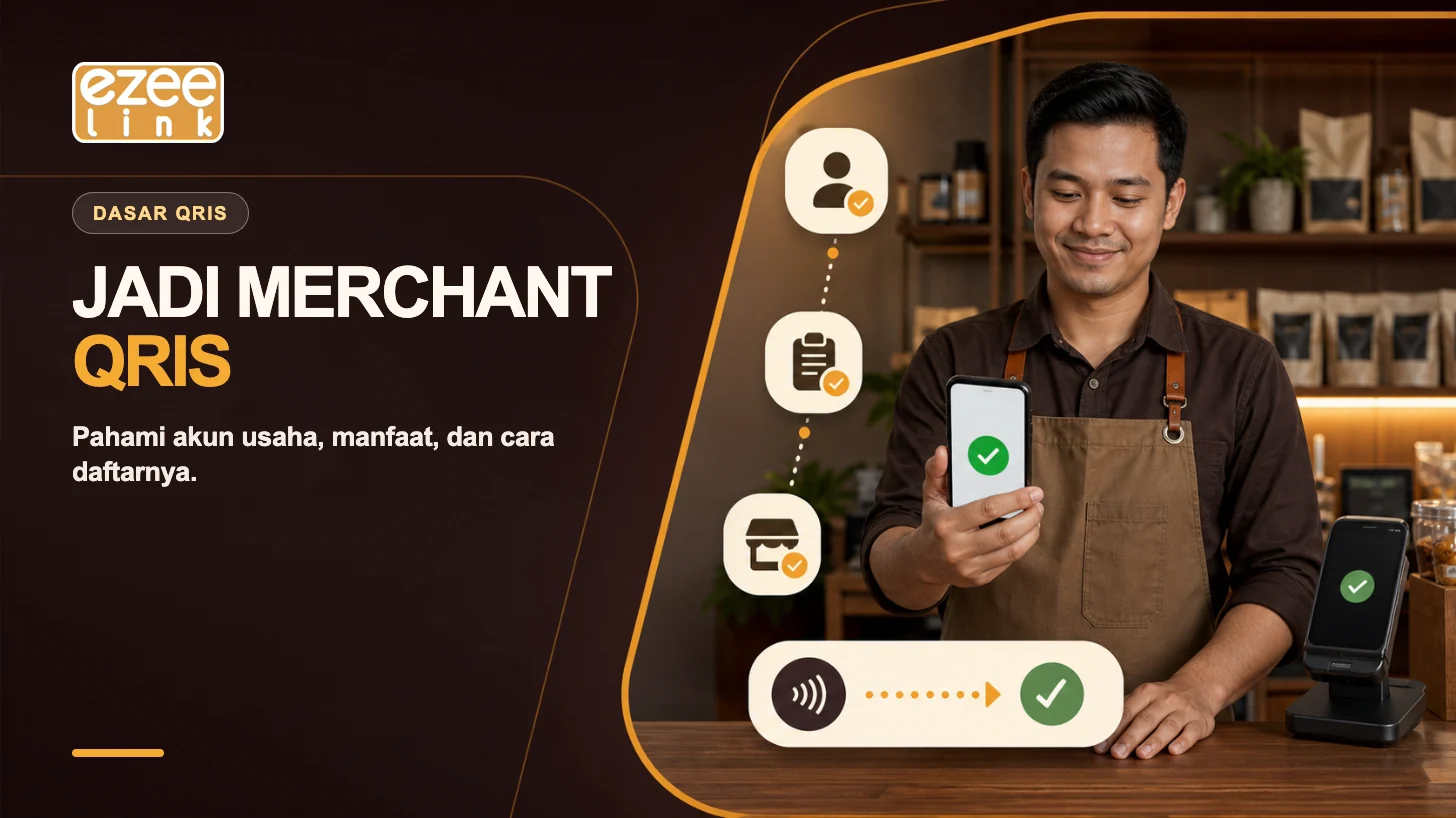 Pemilik usaha menerima persetujuan akun QRIS merchant untuk mulai menerima pembayaran digital.