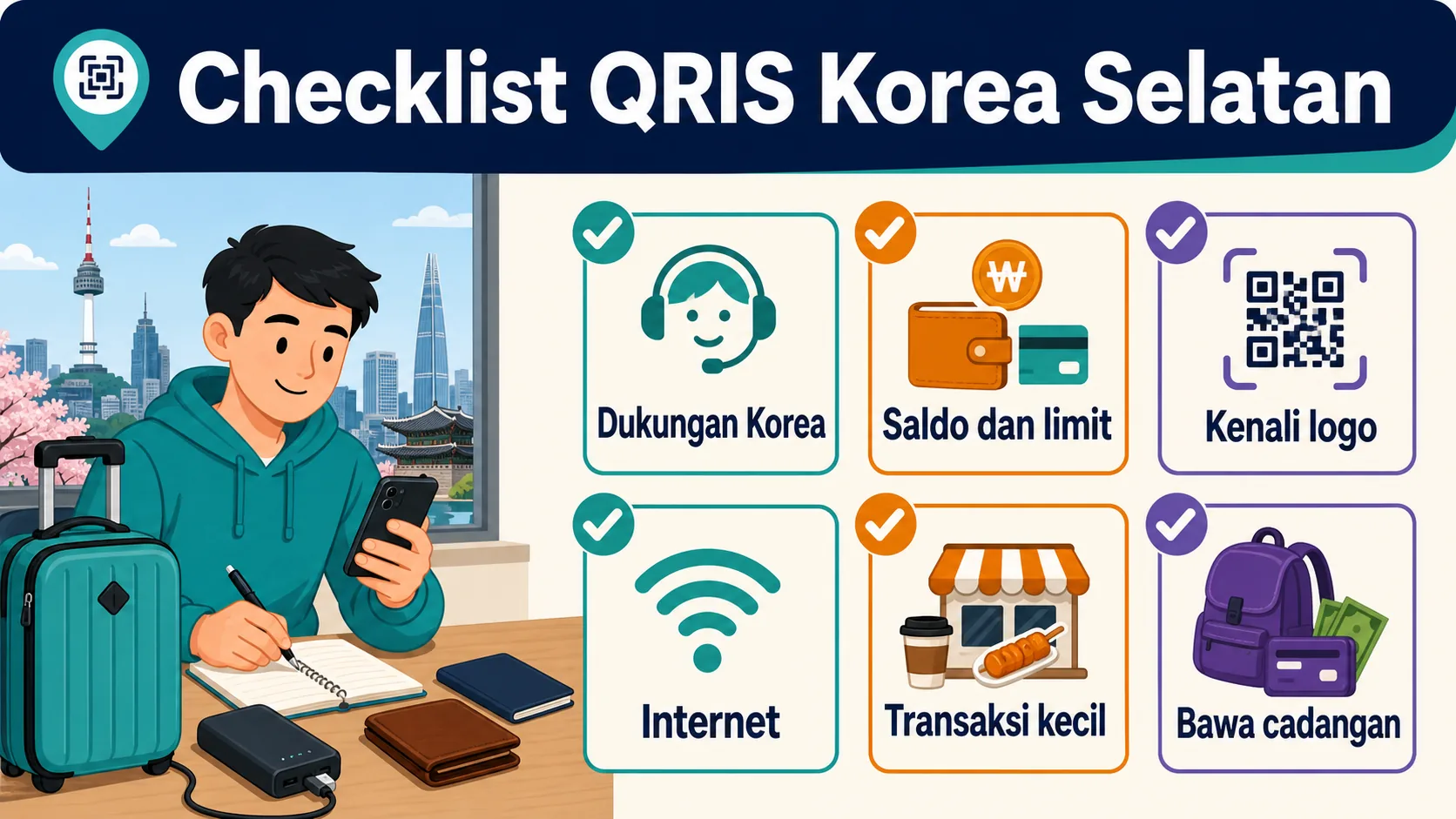 Checklist menggunakan QRIS di Korea Selatan