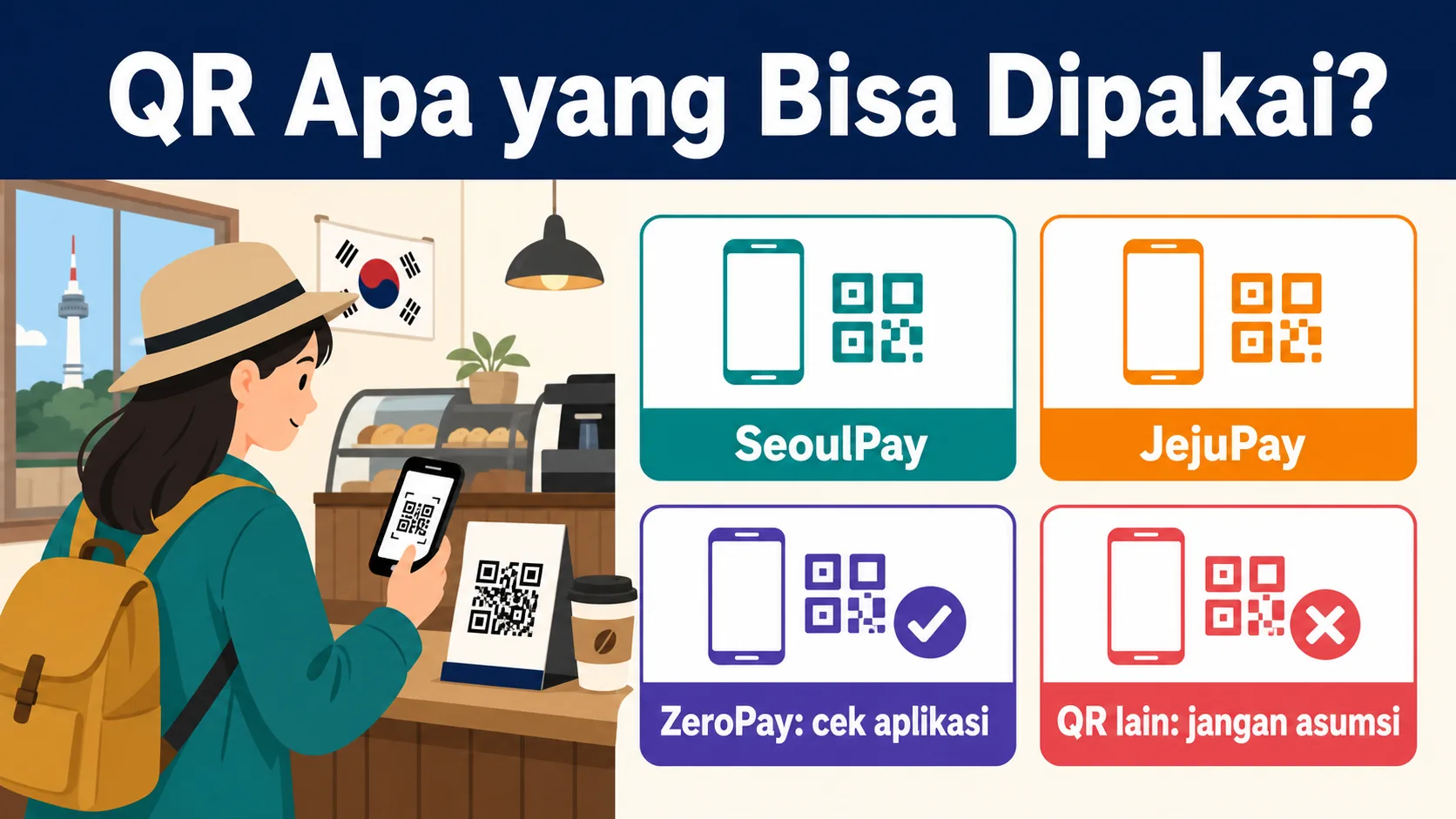 Logo jaringan QR mitra di Korea Selatan