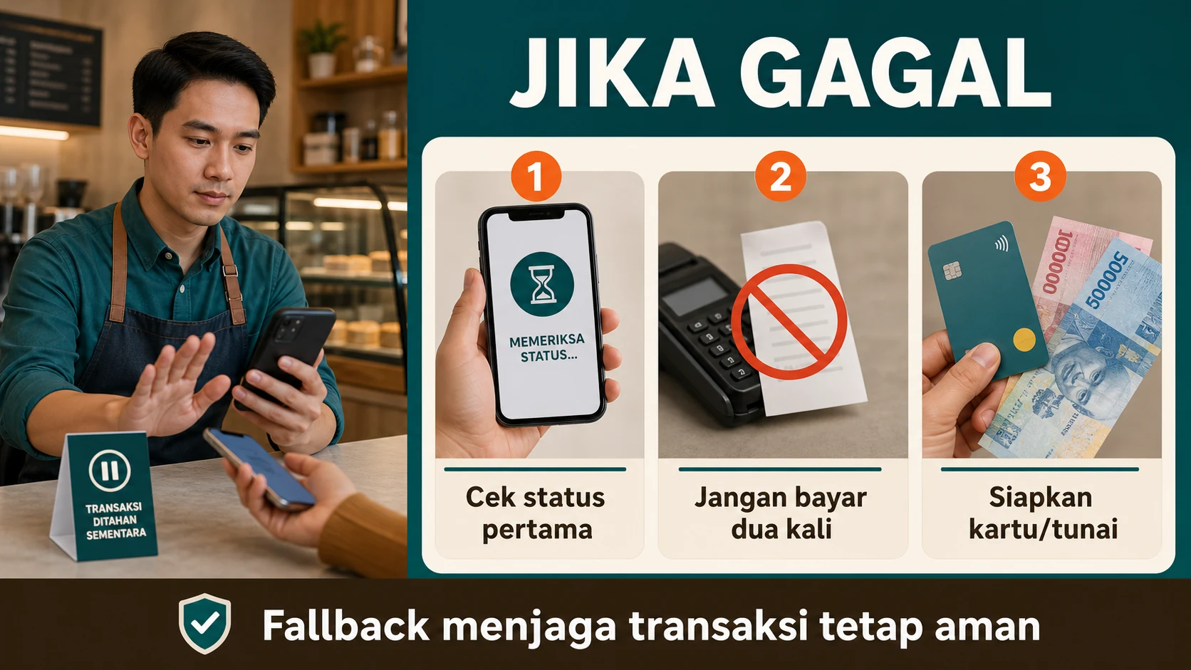 Troubleshooting pembayaran turis yang berhasil di aplikasi tetapi belum terbaca merchant.
