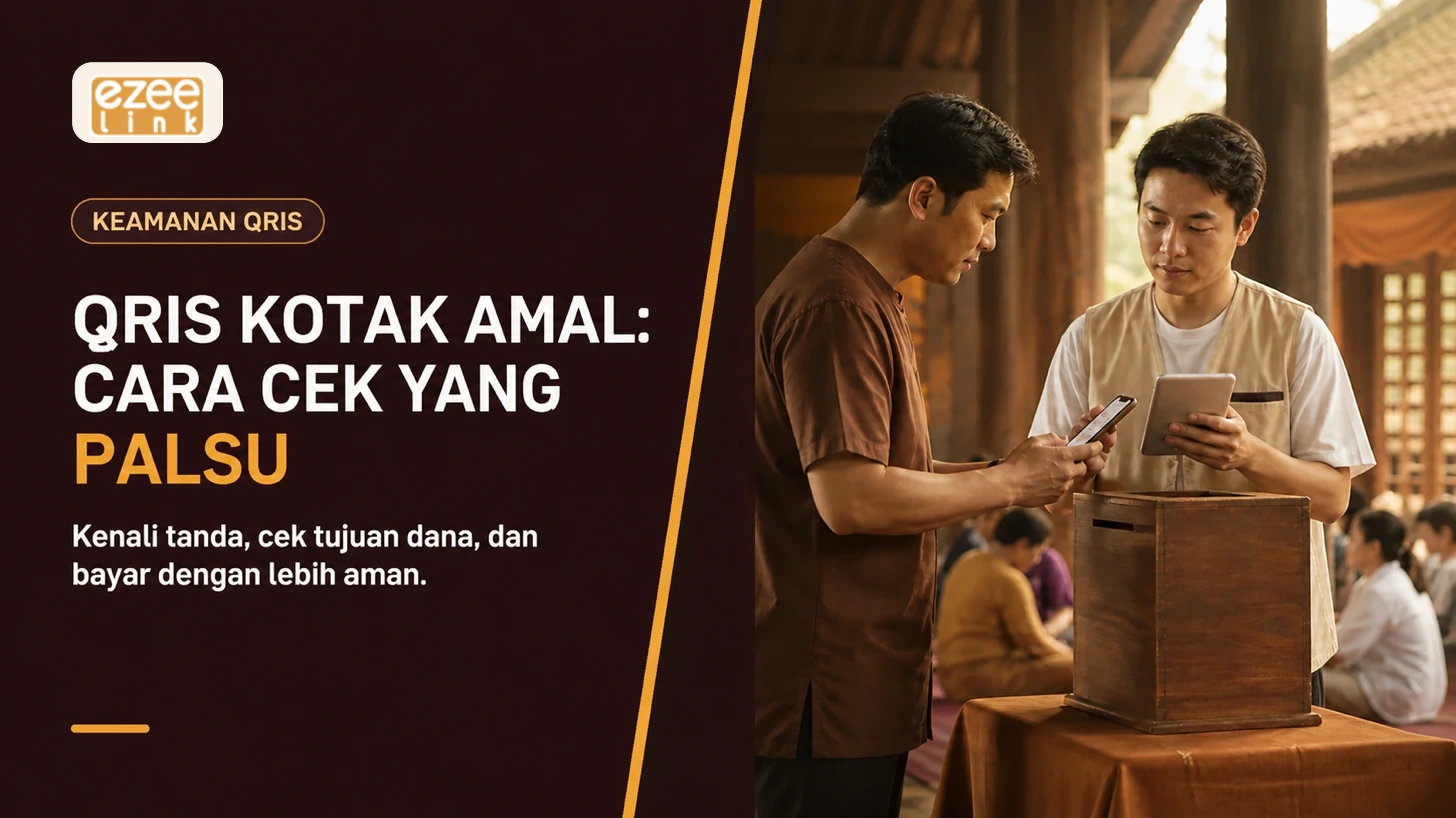 Cover artikel cara mengenali kotak amal QRIS palsu dan memeriksa tujuan dana.