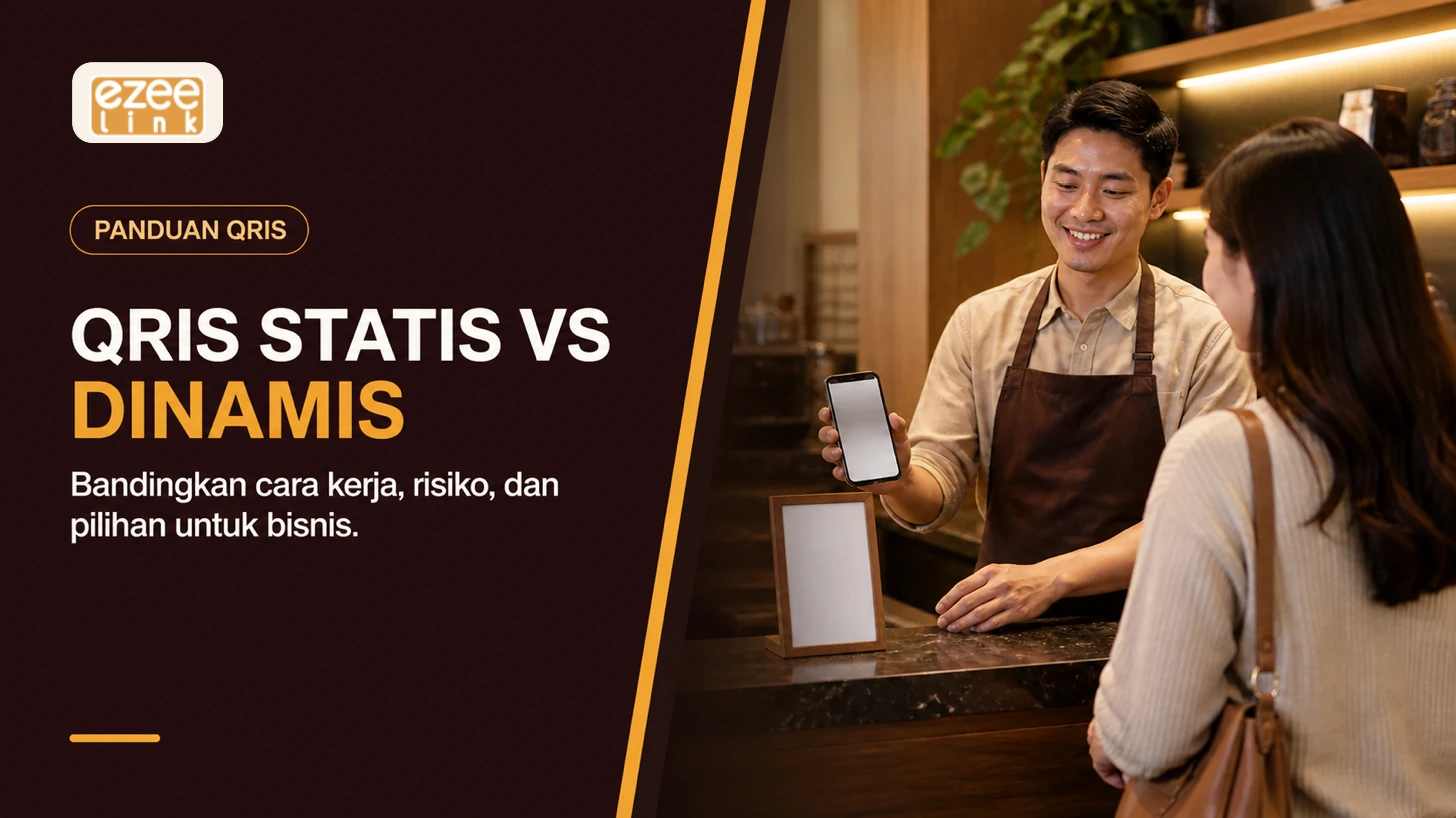 Cover artikel perbandingan QRIS statis dan dinamis untuk bisnis.