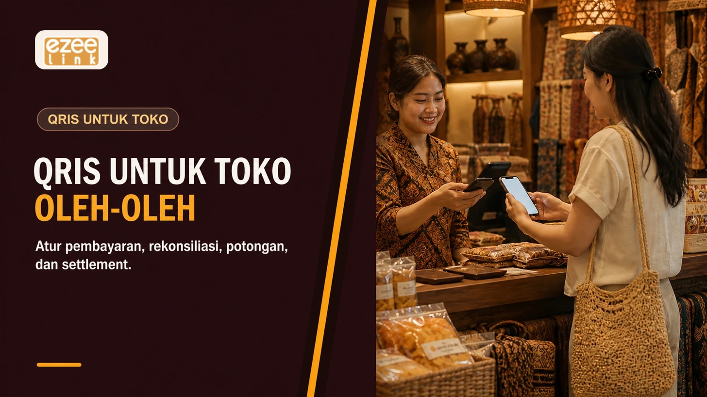 Cover artikel penggunaan QRIS untuk toko oleh-oleh.