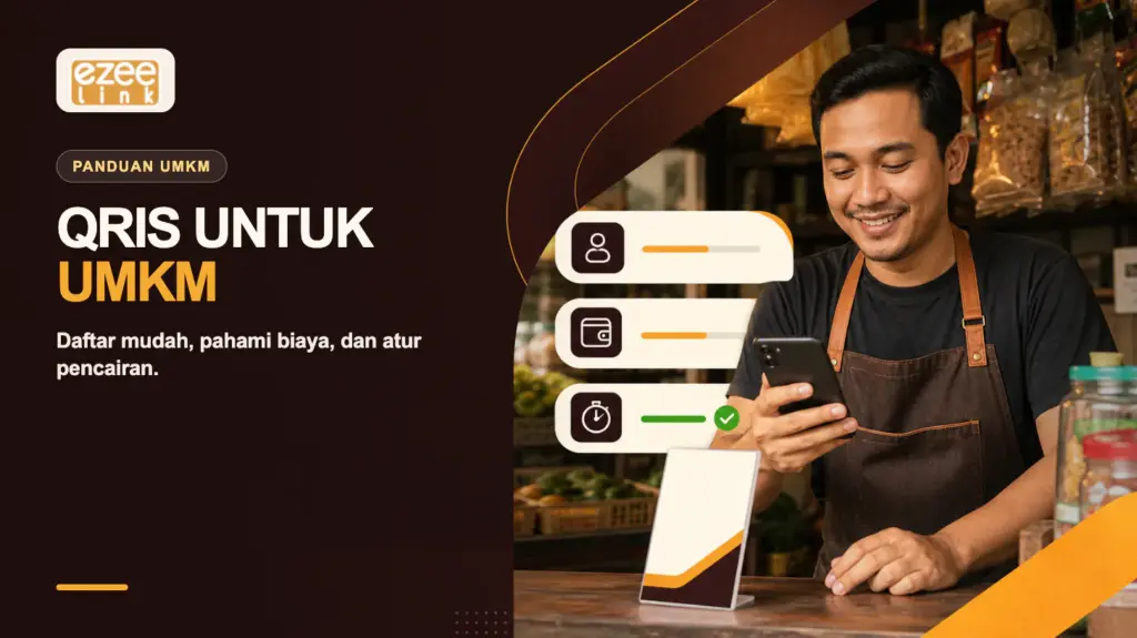 Pemilik warung menggunakan QRIS untuk menerima pembayaran dan mengelola pencairan dana usaha.