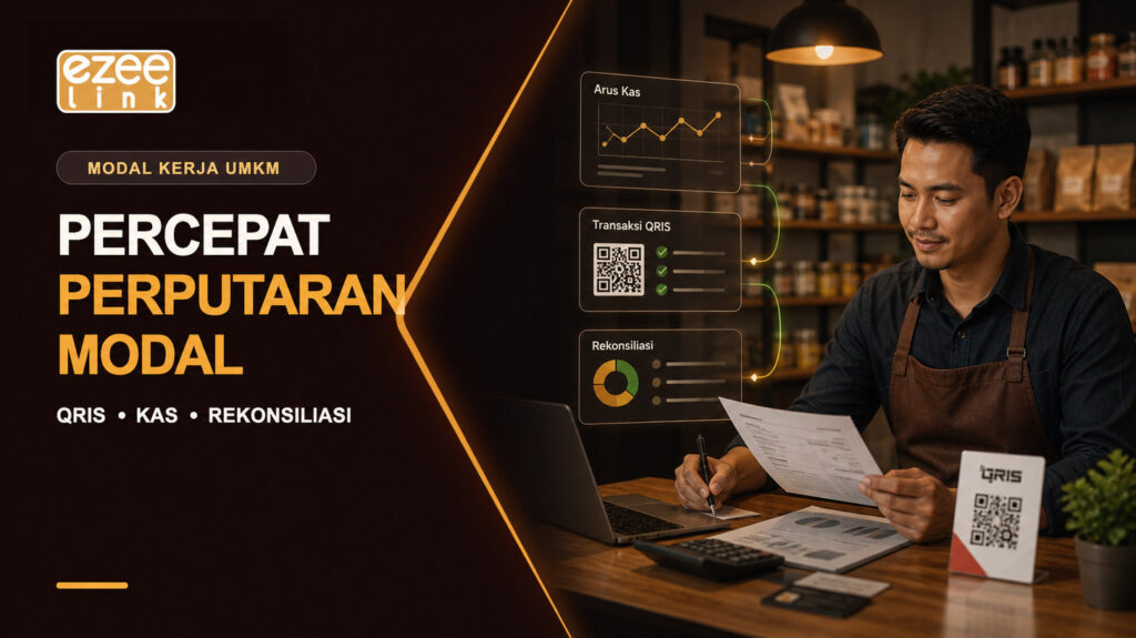 Cover perputaran modal UMKM dengan penerimaan, rekonsiliasi, dan stok