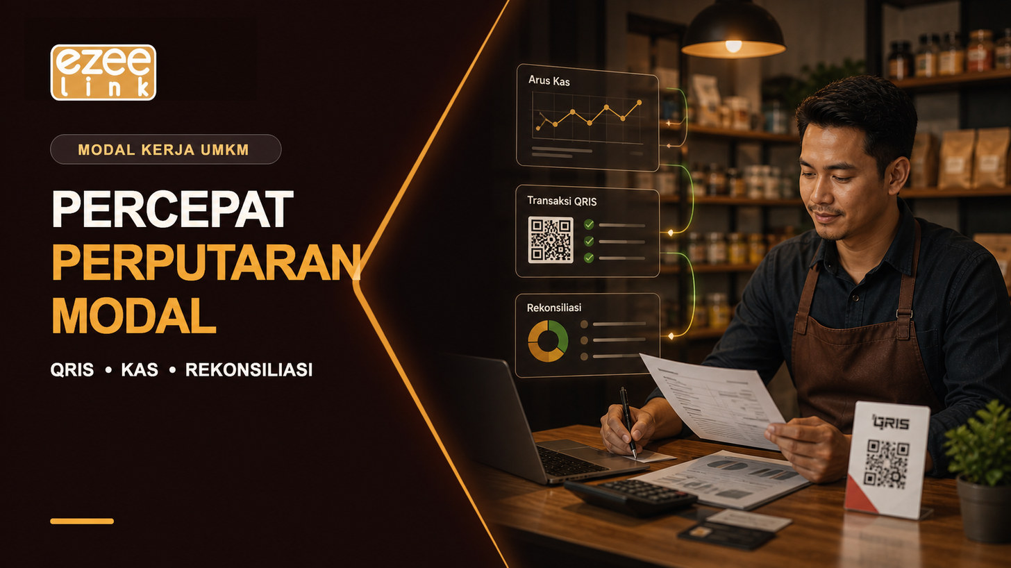 Cover perputaran modal UMKM dengan penerimaan, rekonsiliasi, dan stok
