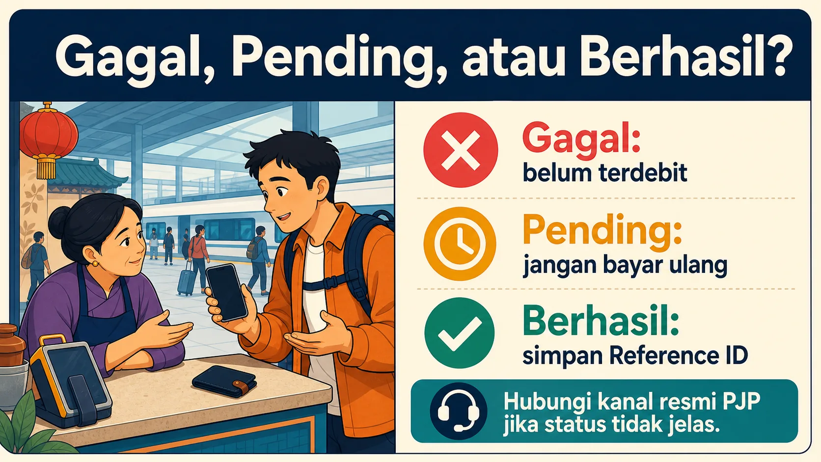 Solusi transaksi QRIS China gagal atau tertunda