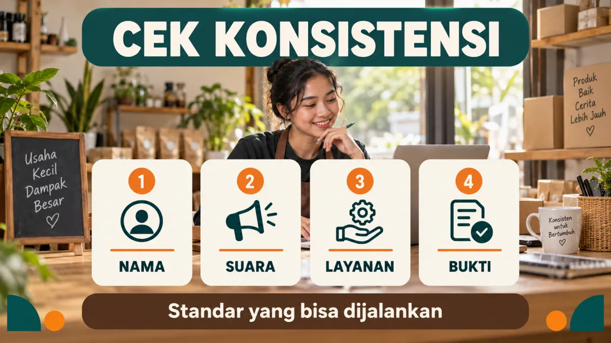 Checklist konsistensi brand untuk bisnis kecil