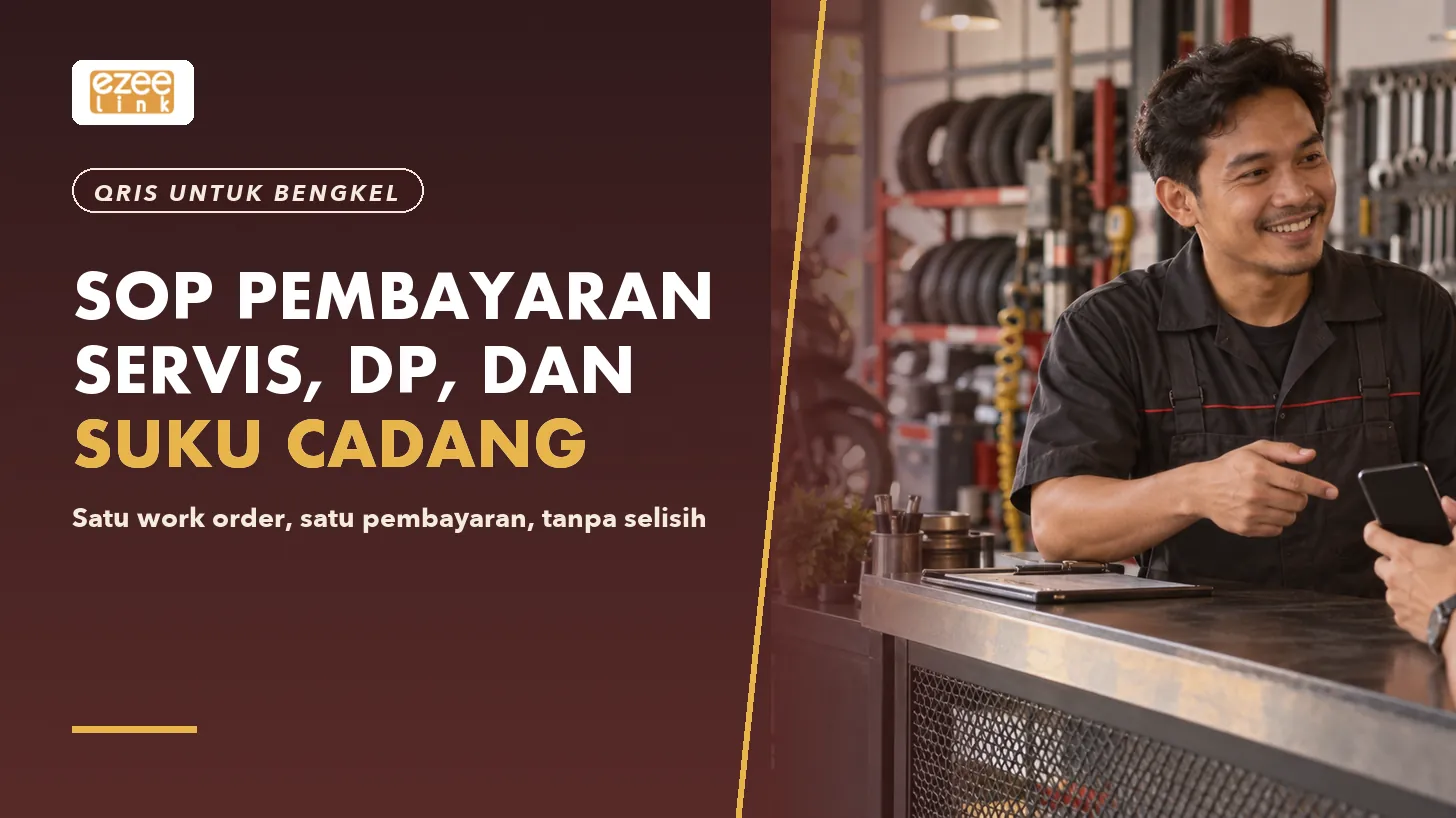 Ilustrasi SOP QRIS untuk bengkel dari uang muka sampai pelunasan