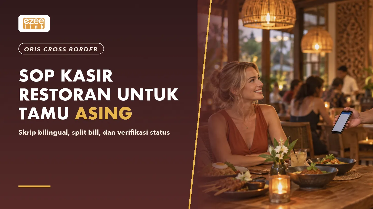 SOP kasir bilingual QRIS Cross Border di restoran untuk tamu asing