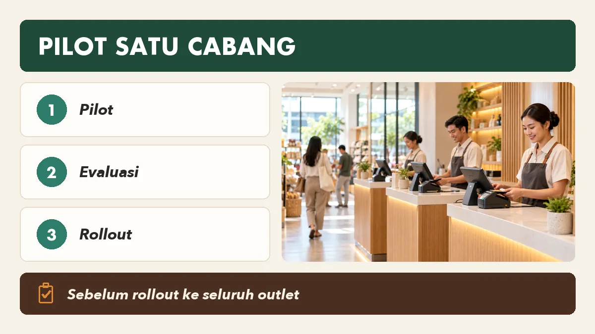 Checklist pilot satu cabang sebelum rollout QRIS multi-outlet