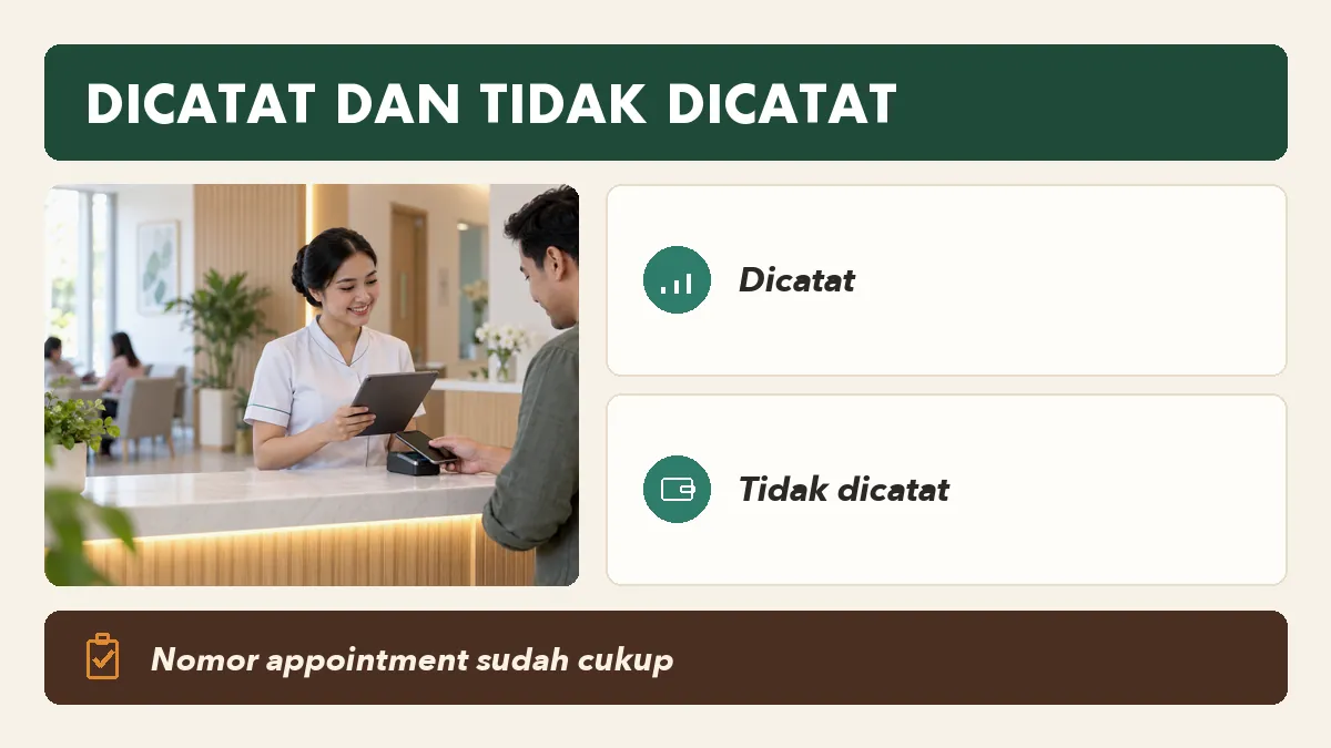 Perbandingan data pembayaran yang perlu dicatat dan yang sebaiknya tidak dicatat