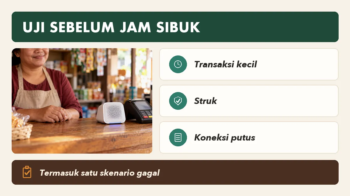 Checklist uji perangkat dan risiko mengandalkan notifikasi suara