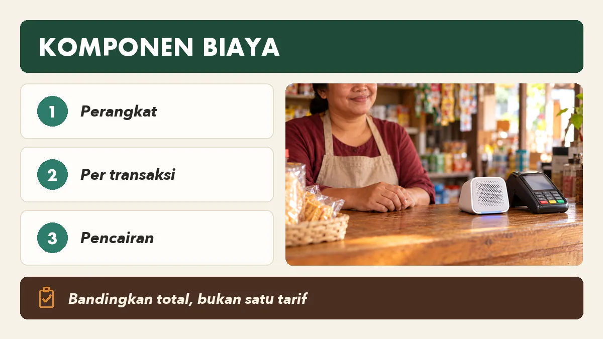 Komponen biaya yang perlu dibandingkan antara soundbox dan EDC