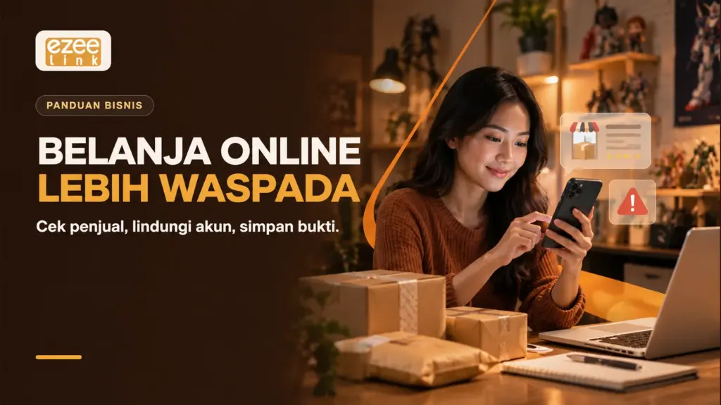 Tips menghindari penipuan saat belanja online: cek sebelum bayar. Ilustrasi Ezeelink.
